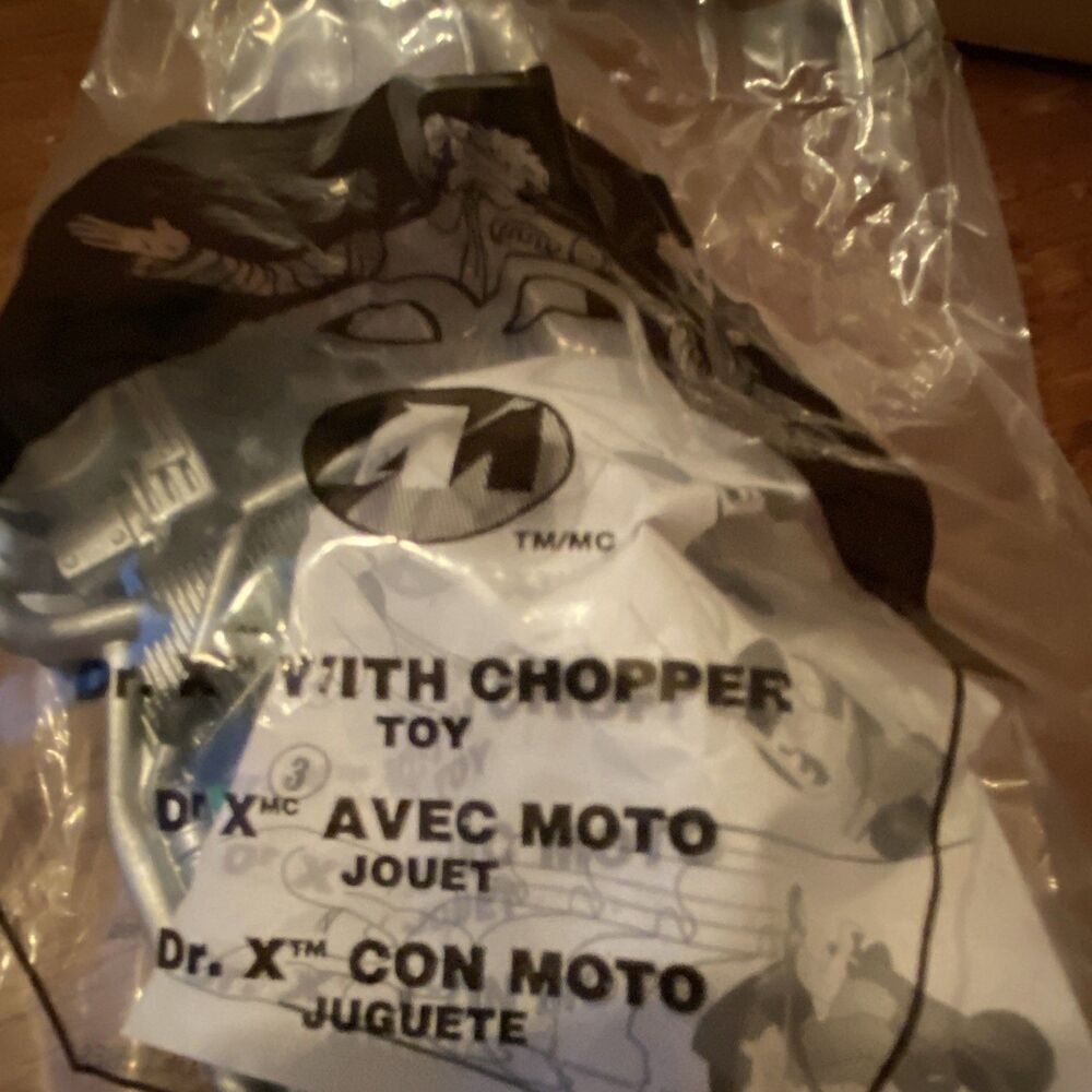 McDonald's Action Man Dr. X with Chopper Happy Meal Toy in Bag (2001)